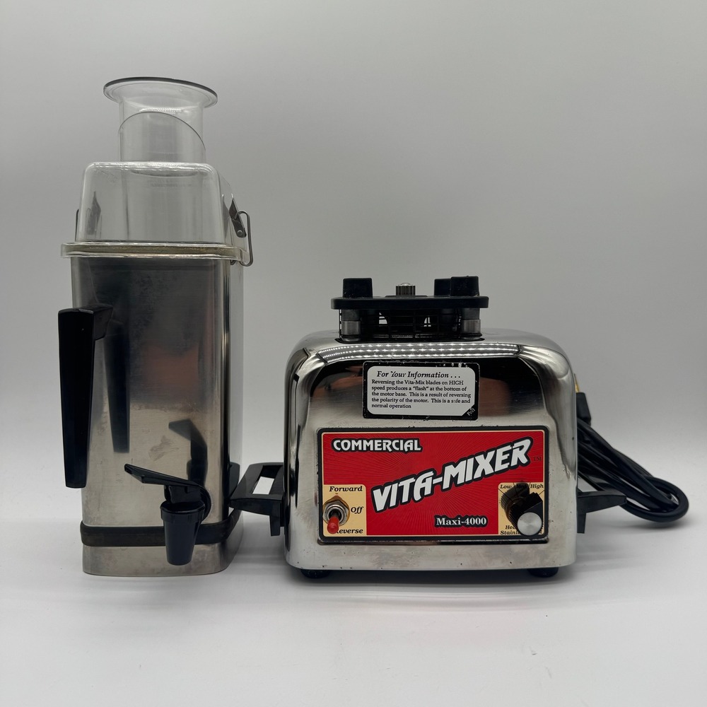 Vita-Mix Maxi-4000 Commercial Blender Juicer 479044 Stainless Steel Complete